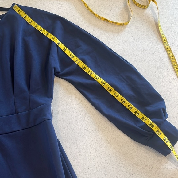 Jasambac Navy Blue Dress Long Sleeve Size M - Picture 3 of 5